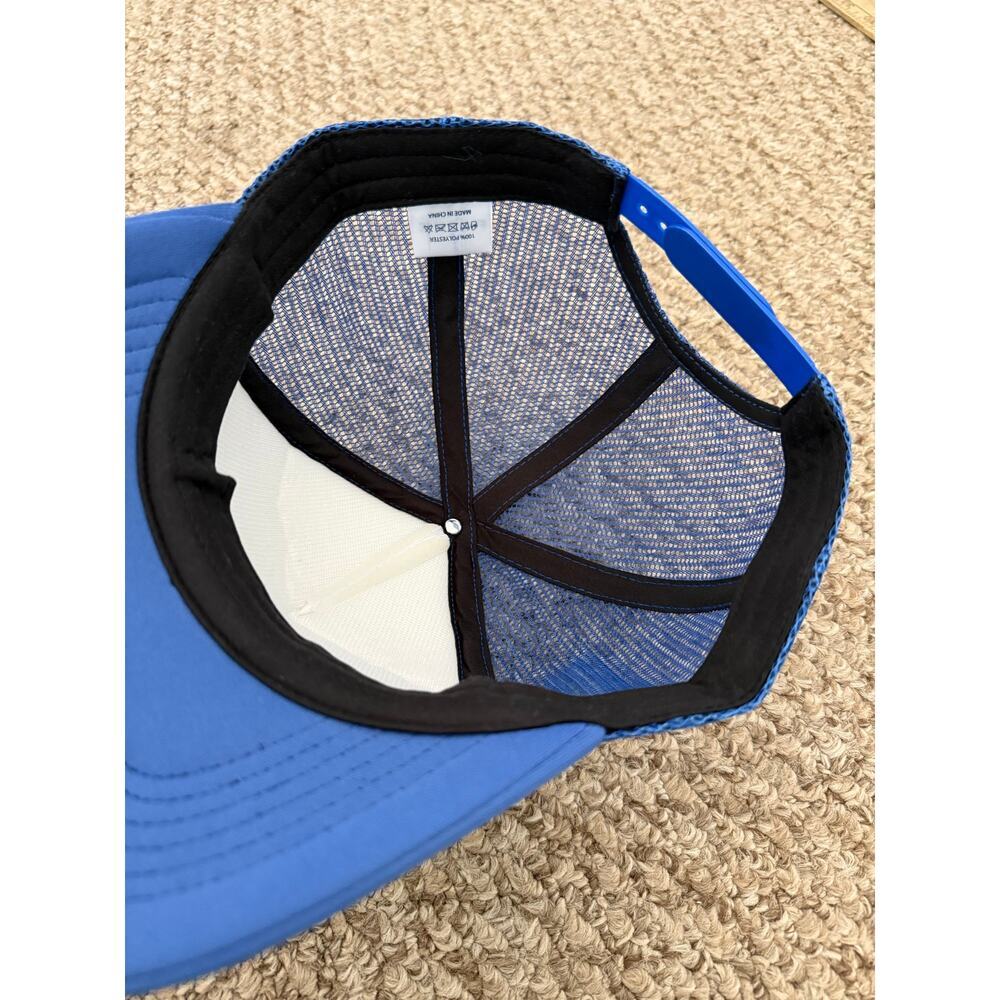 PARKE | NEW Blue Hot Dog Graphic Limited Edition Snap Back Trucker Hat Summer - Picture 7 of 10